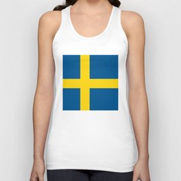 Sweden Flag Print Swedish Country Pride Patriotic Pattern Unisex Tank Top