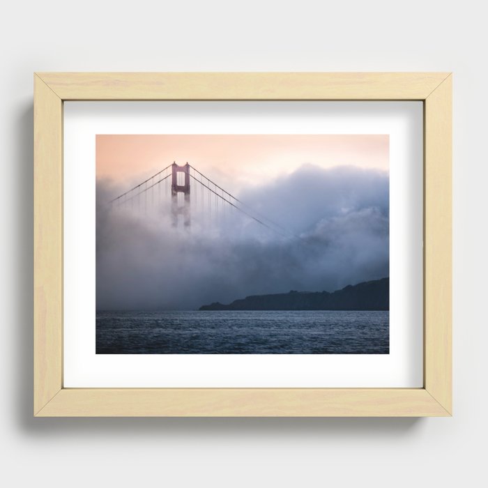 Foggy Golden Gate Bridge Recessed Framed Print