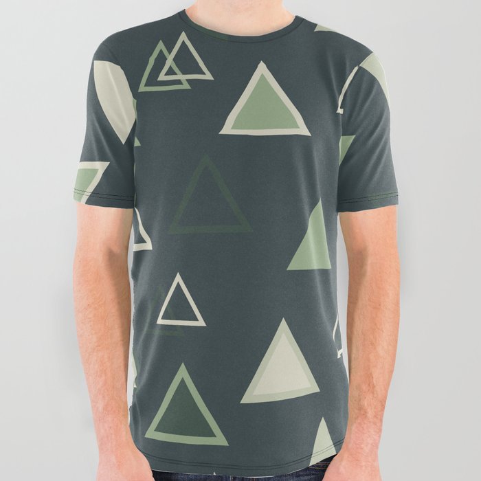 Lovely Triangles  All Over Graphic Tee