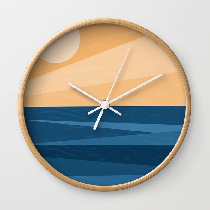 Water surface of a sandy beach Wall Clock