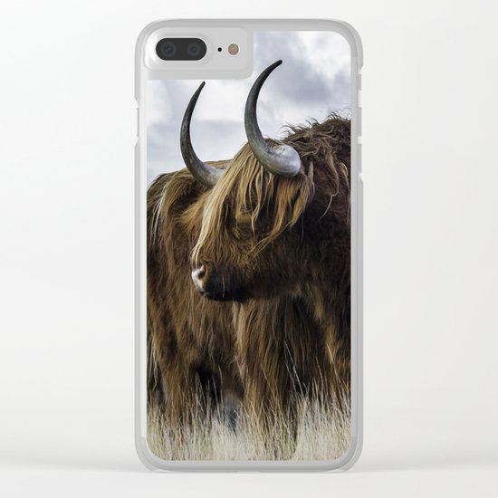 Highland Cow Clear iPhone Case