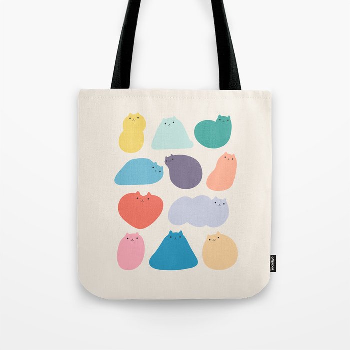 Cat Landscape 168 - Colourful Cats Tote Bag