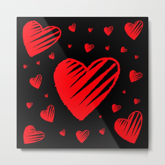 Love is Sketchy Metal Print