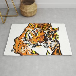 Tigre Rug | Digital, Pop Art, Watercolor, Tigre, Animal, Tiger, Painting, Oil 