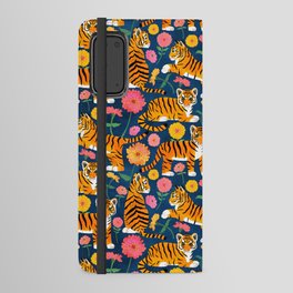 Tiger Cubs and Zinnias Android Wallet Case