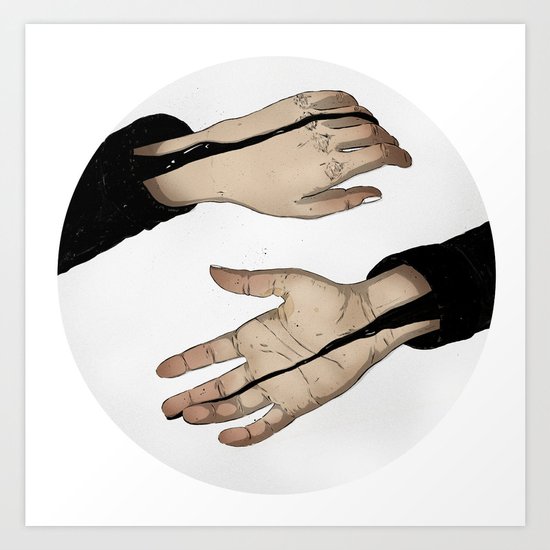Hands In The Dark Art Print