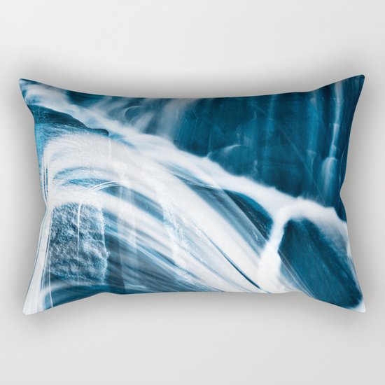 Blue Banshee Falls Rectangular Pillow