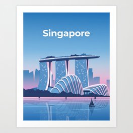 Marina Bay Sands Singapore Travel Art Print