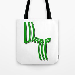 Warp Drop Shadow Typography (Green) Tote Bag