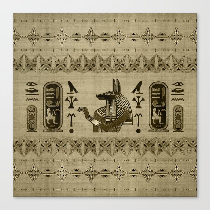 Egyptian Anubis Ornament Canvas Print