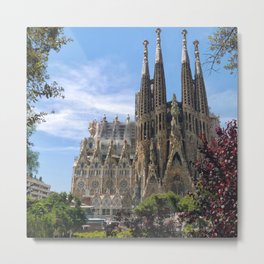 Spain Photography - Beautiful Basilica In Barcelona Metal Print