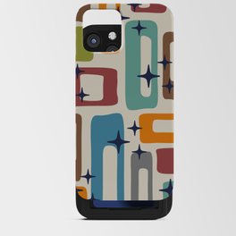 Retro Mid Century Modern Abstract Pattern 224 Atomic Googie iPhone Card Case