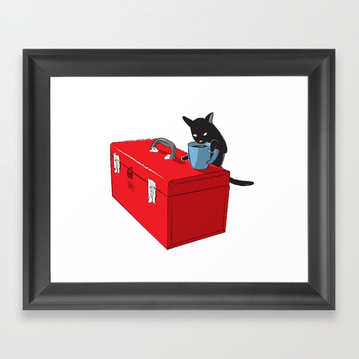 Chat Noir Beverage Tipper Framed Art Print