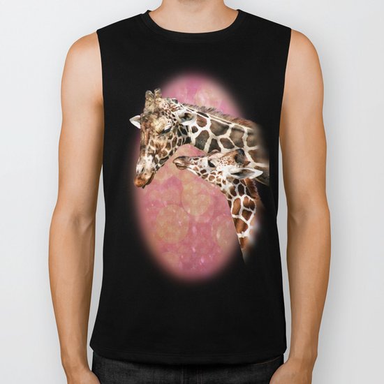 Baby and Mom Giraffe Biker Tank