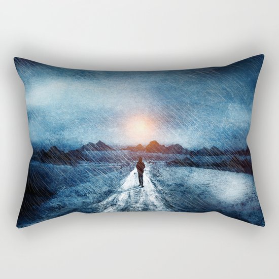 it's raining again Rectangular Pillow