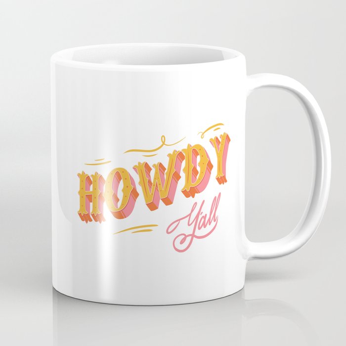 Howdy Y'all | Yellow Orange Blue Coffee Mug
