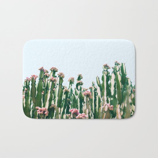 Blush Cactus #society6 #decor #buyart Bath Mat