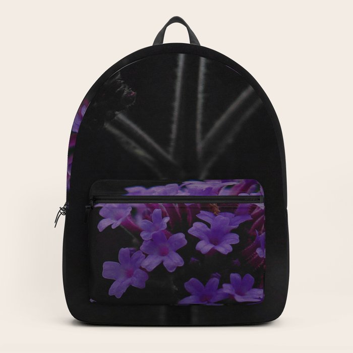 purple flower backpack