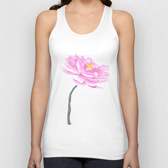 pink peony Unisex Tank Top