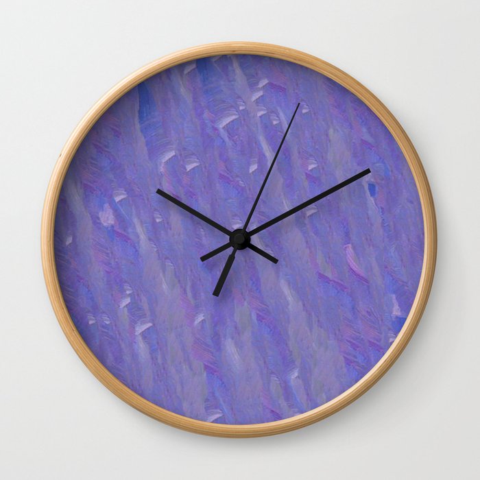 Lavender Brush Strokes Wall Clock