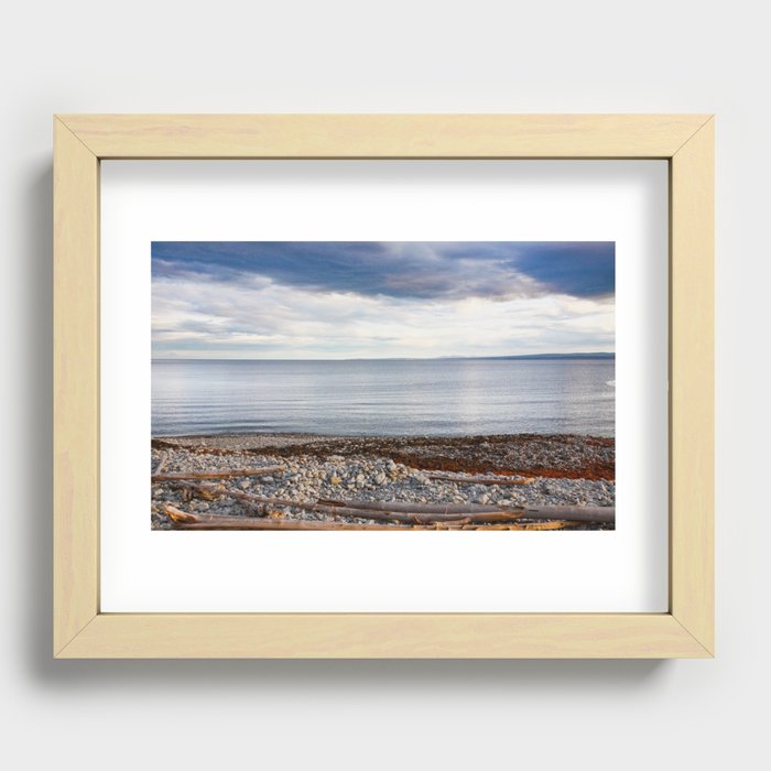 Peacefull Pebble Beach Recessed Framed Print