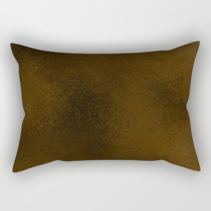 Coffee Brown Shapes Rectangular Pillow