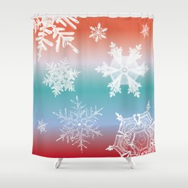 Dreamy rainbow snowflakes #2 Shower Curtain