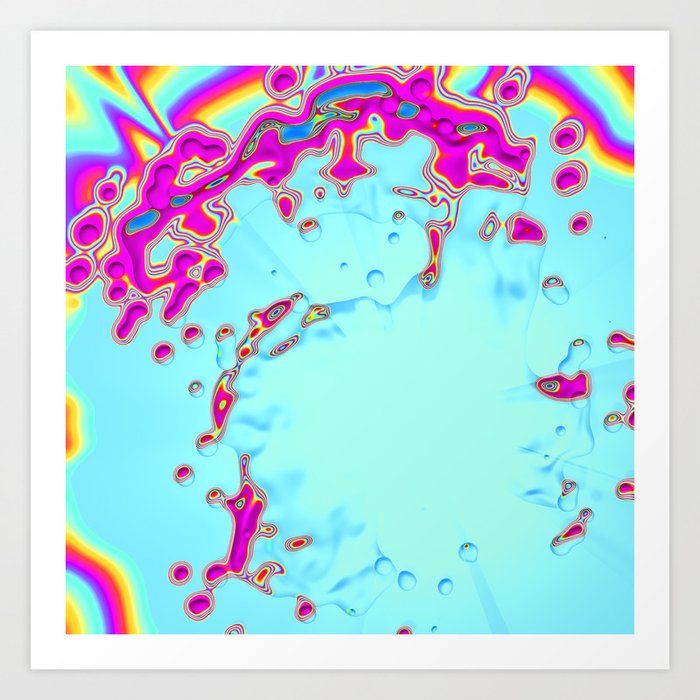 Hippie tie dye blue Art Print