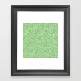 Cheeky Flowers- Green Framed Art Print