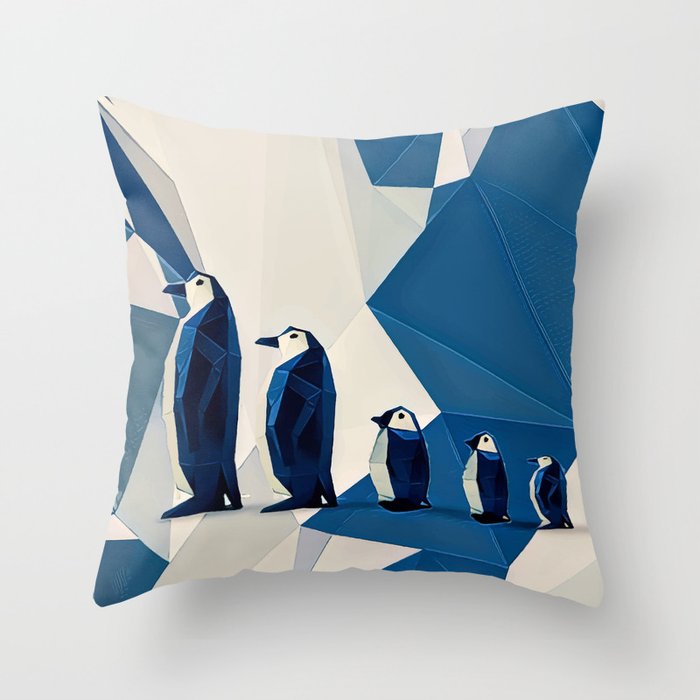 Penguins Throw Pillow