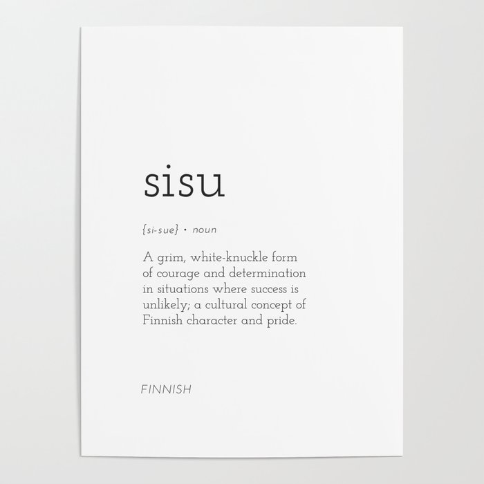 Sisu Definition Poster