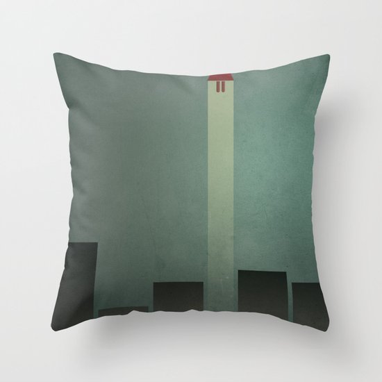 Smooth Minimal - Flying man Throw Pillow