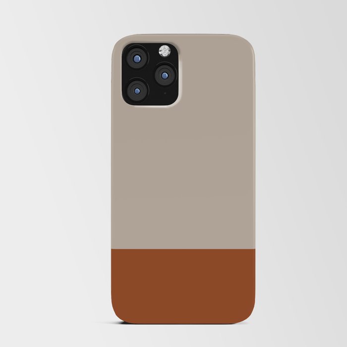 Minimalist Solid Color Block 1 in Putty and Clay iPhone Card Case