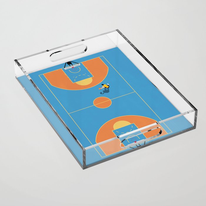 Basketball Vivid Colors  Acrylic Tray