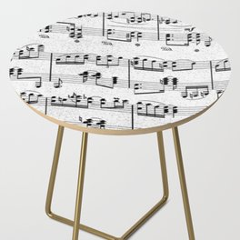 Stylized Music Paper Partition Pattern Side Table