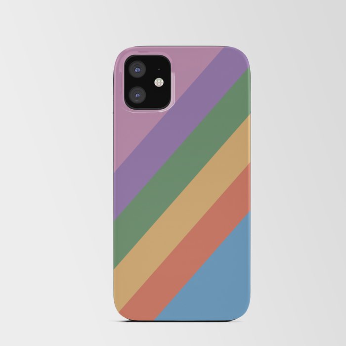 Retro Rainbow Stripes 105 iPhone Card Case