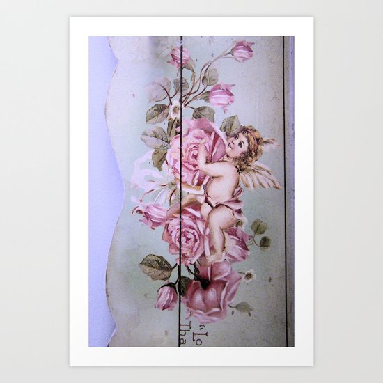 Angel Rose woodpanel Art Print