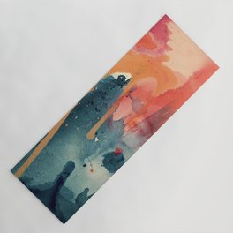 Pour Some Sugar on Me: a colorful mixed media abstract in pinks blues orange and purple Yoga Mat