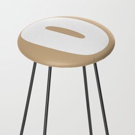 0 (White & Tan Number) Counter Stool