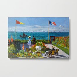 Claude Monet (French,1840-1926) - Garden at Sainte-Adresse (Terrasse à Sainte-Adresse) - 1867 - Impressionism - Landscape, Seascape, genre art - Oil on canvas - Digitally Enhanced Version - Metal Print | Digitallyenhanced, Monetsainte Adresse, 1867, Genreart, Claudemonet, Atsainte Adresse, Sainteadresse, Monet, Claudemonetgarden, Seascape 