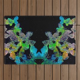 Butterfly Blue Outdoor Rug