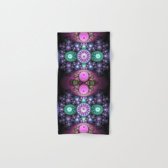 Decorative round patterns, fractal abstract Hand & Bath Towel