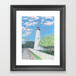 Ocracoke Lighthouse Framed Art Print