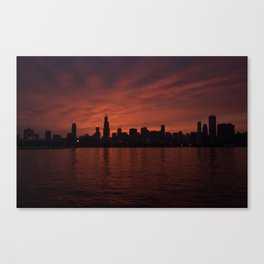 Silhouette Chicago Canvas Print