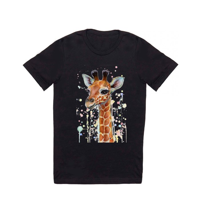 Giraffe Baby Watercolor T Shirt