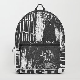 Castlevania Backpack | Glasses, Pastel, Kill, Graphite, Chalk Charcoal, Colored Pencil, Pattern, Typography, Vampire, Dracula 