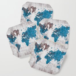 world map 96 blue #worldmap #map Coaster