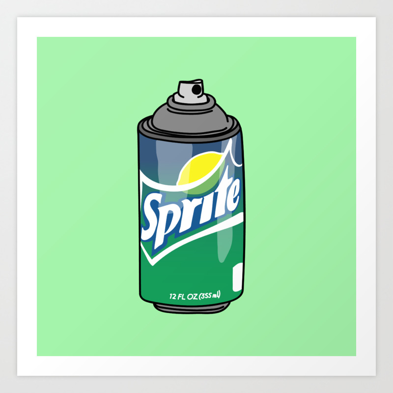 Sprite Can Spray Can Art Print By Grahamcolgan Society6