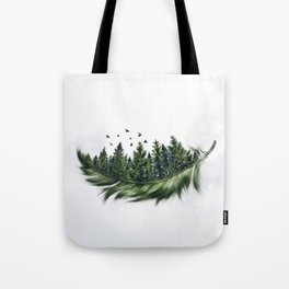 Earth Feather • Green Feather I Tote Bag