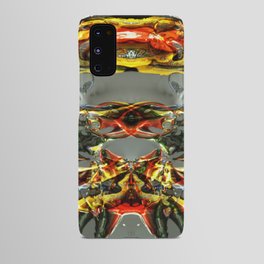 A reflection colorful of beer can in a mirror foil. It looks nice and some can see ...   Android Case